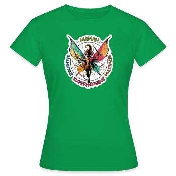 The Fairy Mama - Women's T-Shirt - kelly green - Front - AI Model Female 172 dark (172cm)