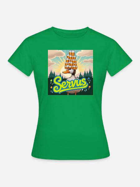Servus meine Enteeen - Frauen T-Shirt - Kelly Green