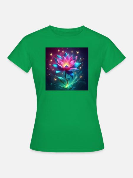 Enchanted Lotus Bloom - Frauen T-Shirt - Kelly Green