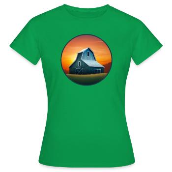 Bauernhof - Frauen T-Shirt - Kelly Green - Vorne - AI Model Female 172 dark (172cm)