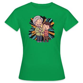 Oma Großeltern Enkelin - Frauen T-Shirt - Kelly Green - Vorne - AI Model Female 172 dark (172cm)
