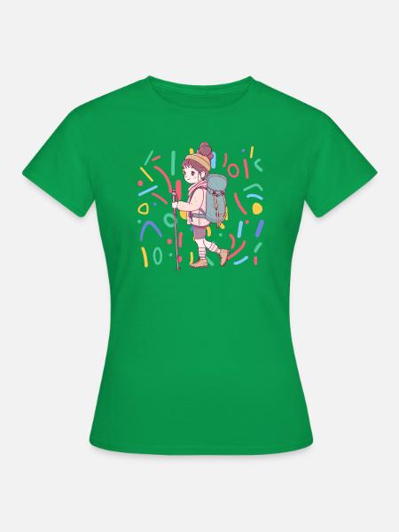 Wandern Wanderung Santiago - Frauen T-Shirt - Kelly Green