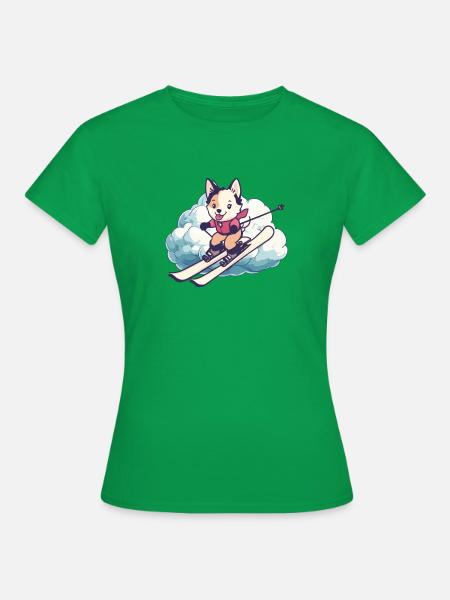 Ski Skibrille - Frauen T-Shirt - Kelly Green