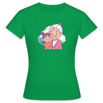 Grandma Granddaughter - Women's T-Shirt - kelly green - Front - AI Model Female 172 dark (172cm)