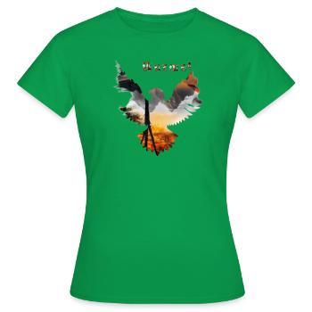 Adler Wildnis - Frauen T-Shirt - Kelly Green - Vorne - AI Model Female 172 dark (172cm)