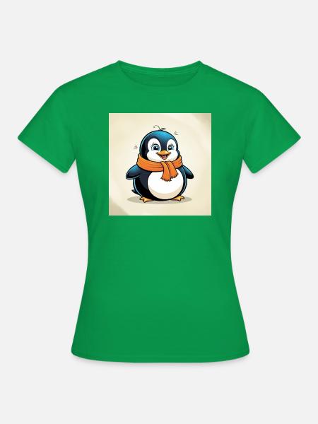 Cartoon Penguin - Frauen T-Shirt - Kelly Green