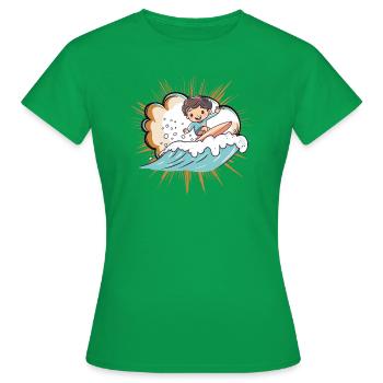 Surfer Surfen - Frauen T-Shirt - Kelly Green - Vorne - AI Model Female 172 dark (172cm)