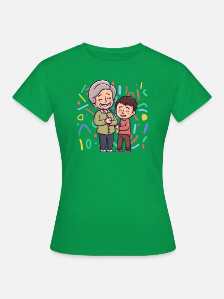 Oma Großeltern Großmutter - Frauen T-Shirt - Kelly Green