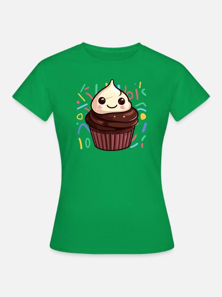 Muffin Cookie Törtchen - Frauen T-Shirt - Kelly Green