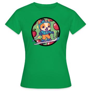 Ski Skiing Holidays Ski Instructor - Women's T-Shirt - kelly green - Front - AI Model Female 172 dark (172cm)