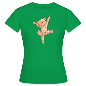 Ballerina Tänzerin Ballett - Frauen T-Shirt - Kelly Green - Vorne - AI Model Female 172 dark (172cm)