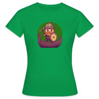 Wikinger Nordisch - Frauen T-Shirt - Kelly Green - Vorne - AI Model Female 172 dark (172cm)