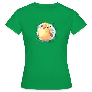 Moineau perruche - T-shirt Femme - vert - Devant - AI Model Female 172 dark (172cm)