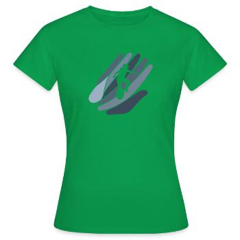 Monocycle à roues hautes - T-shirt Femme - vert - Devant - AI Model Female 172 dark (172cm)