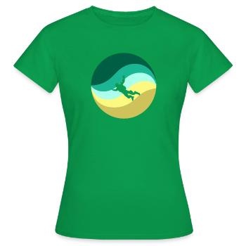 Parachutisme Parachutisme adrénaline - T-shirt Femme - vert - Devant - AI Model Female 172 dark (172cm)