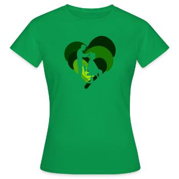 Coiffeur enseignant la coupe de cheveux - T-shirt Femme - vert - Devant - AI Model Female 172 dark (172cm)
