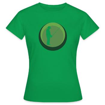Pêche Angler Hameçon - T-shirt Femme - vert - Devant - AI Model Female 172 dark (172cm)