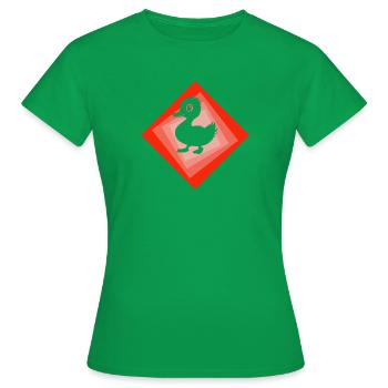 Enten Quak Ente - Frauen T-Shirt - Kelly Green - Vorne - AI Model Female 172 dark (172cm)
