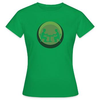 Jeux de société Dés Tactiques - T-shirt Femme - vert - Devant - AI Model Female 172 dark (172cm)