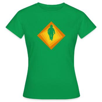 Feuerwehrmann Feuerwehrfrau Blaulicht - Frauen T-Shirt - Kelly Green - Vorne - AI Model Female 172 dark (172cm)