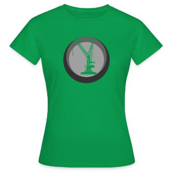 Grue Construction de maison d’ouvrier de la construction - T-shirt Femme - vert - Devant - AI Model Female 172 dark (172cm)