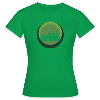 Chemin de fer Locomotive Chemin de fer - T-shirt Femme - vert - Devant - AI Model Female 172 dark (172cm)