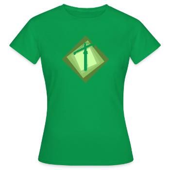 Chantier de construction d’ouvriers de la construction de maisons - T-shirt Femme - vert - Devant - AI Model Female 172 dark (172cm)