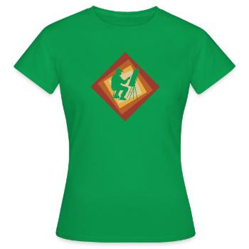 Peinture Artiste Pastel - T-shirt Femme - vert - Devant - AI Model Female 172 dark (172cm)