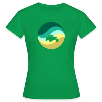 Voiture Pilote de voiture de sport - T-shirt Femme - vert - Devant - AI Model Female 172 dark (172cm)