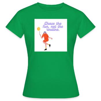 POURSUITE FUN - T-shirt Femme - vert - Devant - AI Model Female 172 dark (172cm)