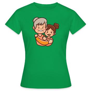 Oma Großmutter - Frauen T-Shirt - Kelly Green - Vorne - AI Model Female 172 dark (172cm)