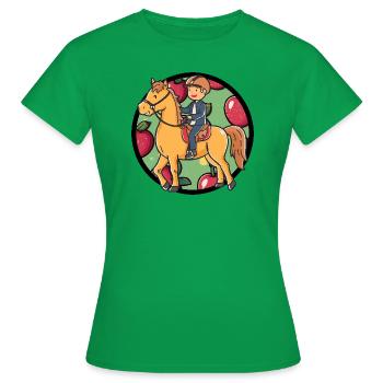 Équitation Sports équestres Dictons équestres - T-shirt Femme - vert - Devant - AI Model Female 172 dark (172cm)