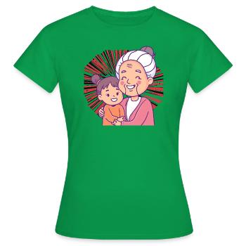 Grand-mère Grand-mère - T-shirt Femme - vert - Devant - AI Model Female 172 dark (172cm)