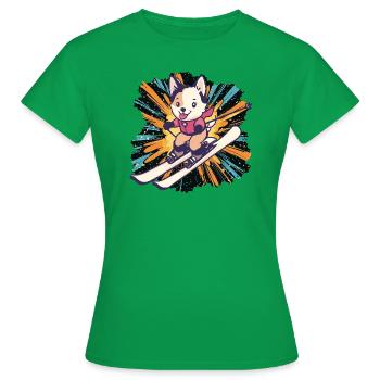 Moniteur de ski - T-shirt Femme - vert - Devant - AI Model Female 172 dark (172cm)