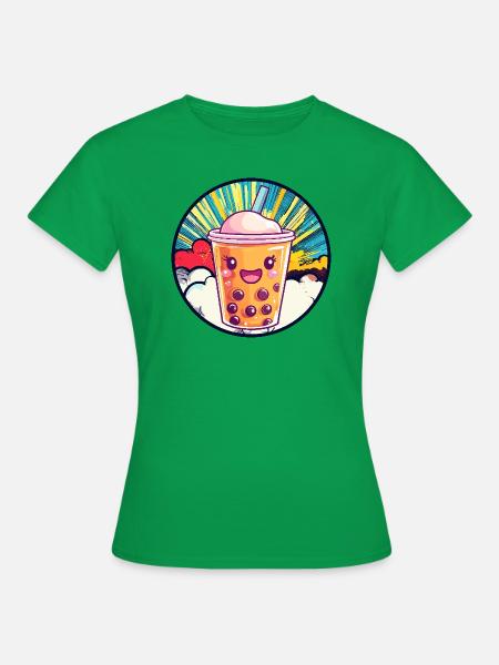 Boba Bubble Getränk - Frauen T-Shirt - Kelly Green