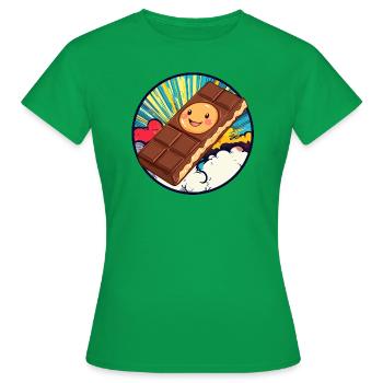 Chocolate snacking - Women's T-Shirt - kelly green - Front - AI Model Female 172 dark (172cm)