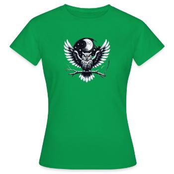 Hibou de minuit - T-shirt Femme - vert - Devant - AI Model Female 172 dark (172cm)
