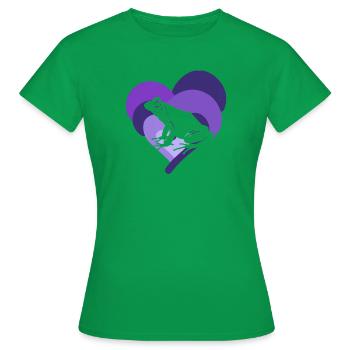 Amphibie Frosch Teich - Frauen T-Shirt - Kelly Green - Vorne - AI Model Female 172 dark (172cm)