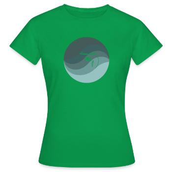 Calmar d’aquarium - T-shirt Femme - vert - Devant - AI Model Female 172 dark (172cm)