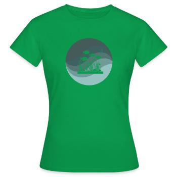 Aileron d’eau - T-shirt Femme - vert - Devant - AI Model Female 172 dark (172cm)