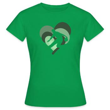 Bowling Strike Bowlingkugel - Frauen T-Shirt - Kelly Green - Vorne - AI Model Female 172 dark (172cm)