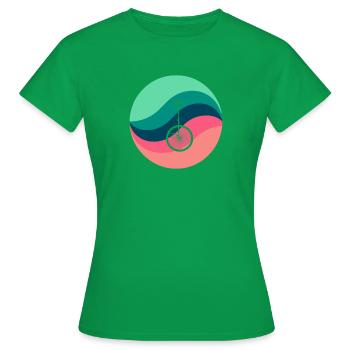 Monocycle Pédales Circus - T-shirt Femme - vert - Devant - AI Model Female 172 dark (172cm)