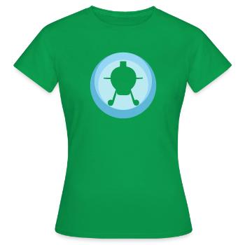 Grillades BBQ - T-shirt Femme - vert - Devant - AI Model Female 172 dark (172cm)