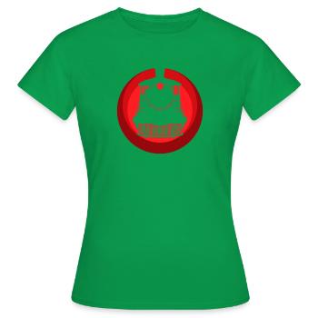 Dampflok Modelleisenbahn Schienen - Frauen T-Shirt - Kelly Green - Vorne - AI Model Female 172 dark (172cm)