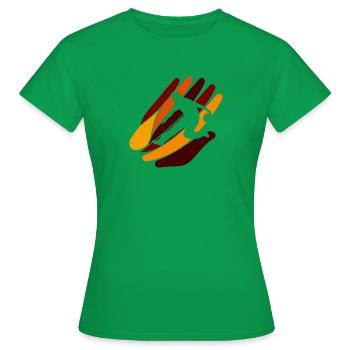 Bowling Pin Bowlingkugel - Frauen T-Shirt - Kelly Green - Vorne - AI Model Female 172 dark (172cm)