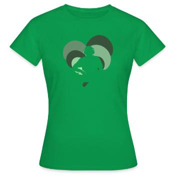 DJ Shuffle Techno - T-shirt Femme - vert - Devant - AI Model Female 172 dark (172cm)