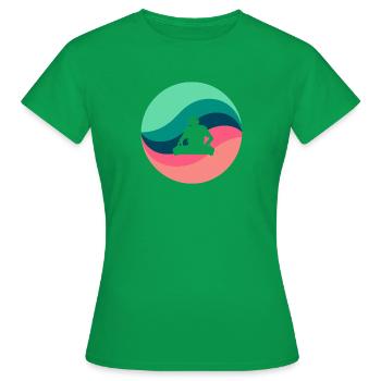 DJ Techno Shuffle - T-shirt Femme - vert - Devant - AI Model Female 172 dark (172cm)