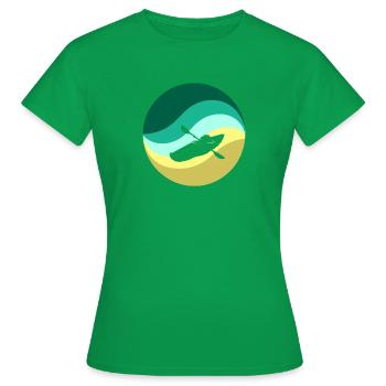 Kajak Wildwasser Ruder - Frauen T-Shirt - Kelly Green - Vorne - AI Model Female 172 dark (172cm)