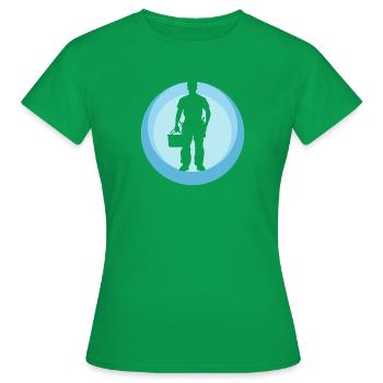 Plombier Plombier - T-shirt Femme - vert - Devant - AI Model Female 172 dark (172cm)