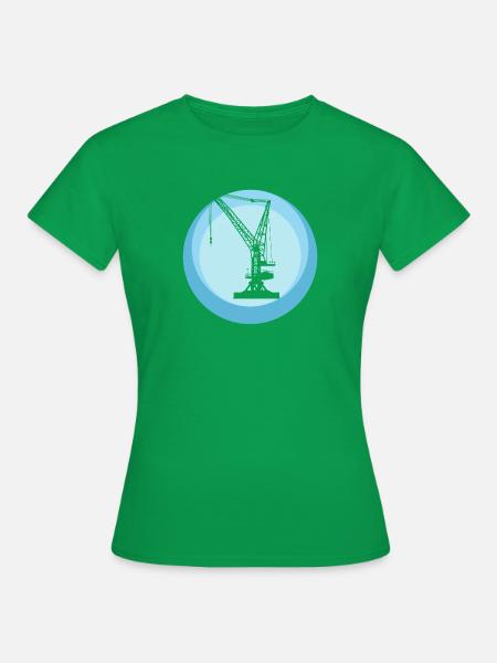 Kran Baustelle - Frauen T-Shirt - Kelly Green